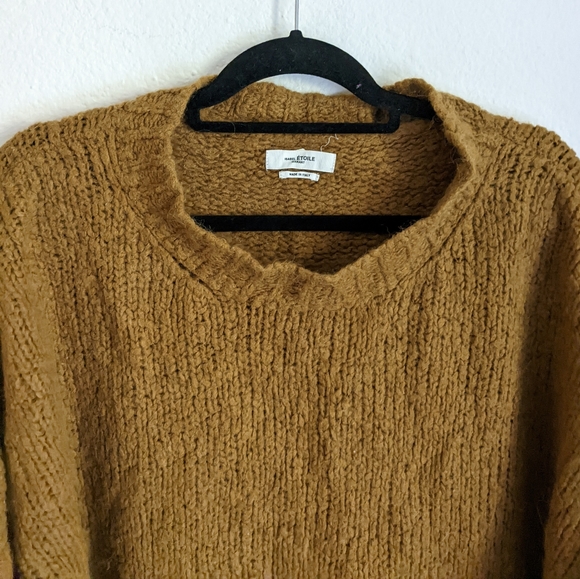 Isabel Marant Etoile Sayers Oversized Camel Sweater Alpaca Wool Blend Sz 10 XL - Picture 4 of 10